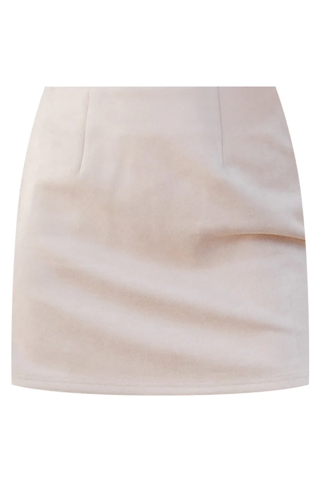 One More Minute Mocha Suede Skort FINAL SALE - Terpint