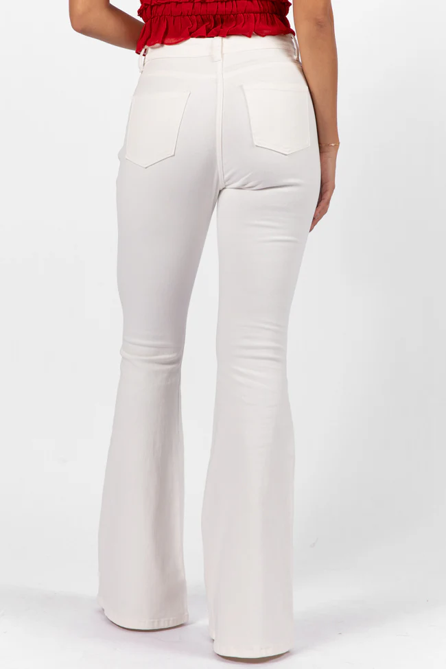 Maren White Stretchy Flare Jeans FINAL SALE - Terpint