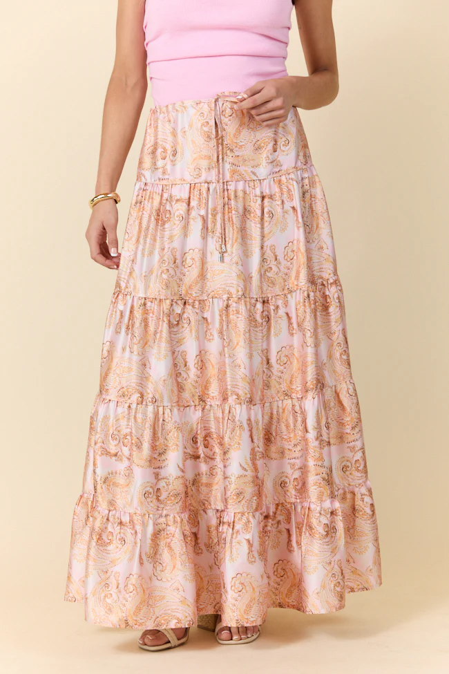 Sunlit Blossoms Bandana Printed Maxi Skirt DOORBUSTER - Terpint