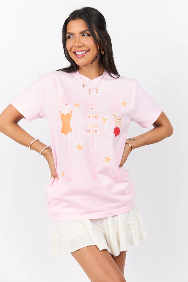 Swim Dolls Pink Graphic Tee - Terpint