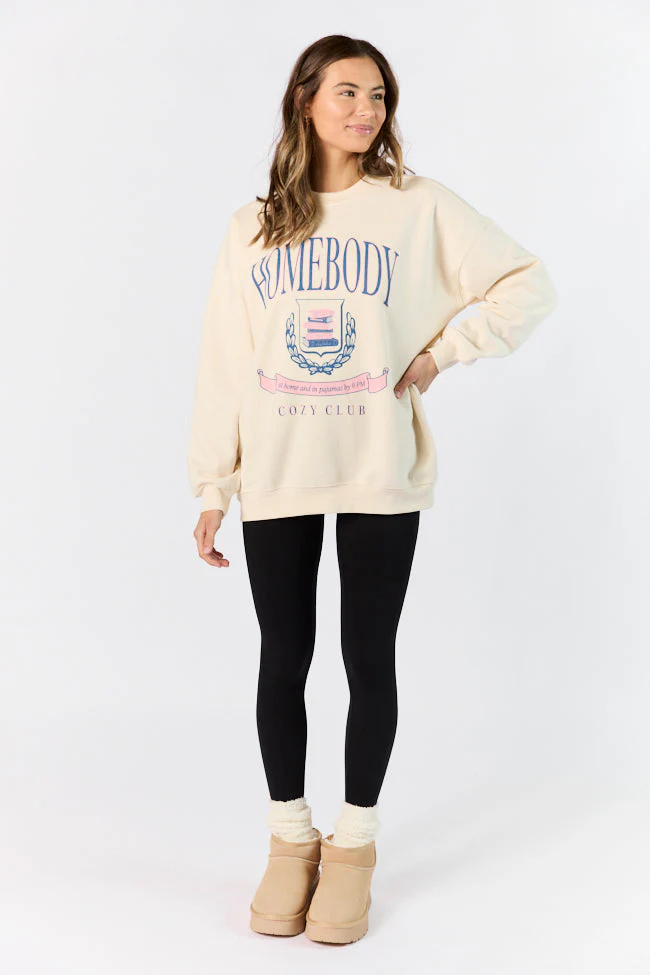 Homebody Club Sweet Cream Graphic Sweatshirt - Terpint