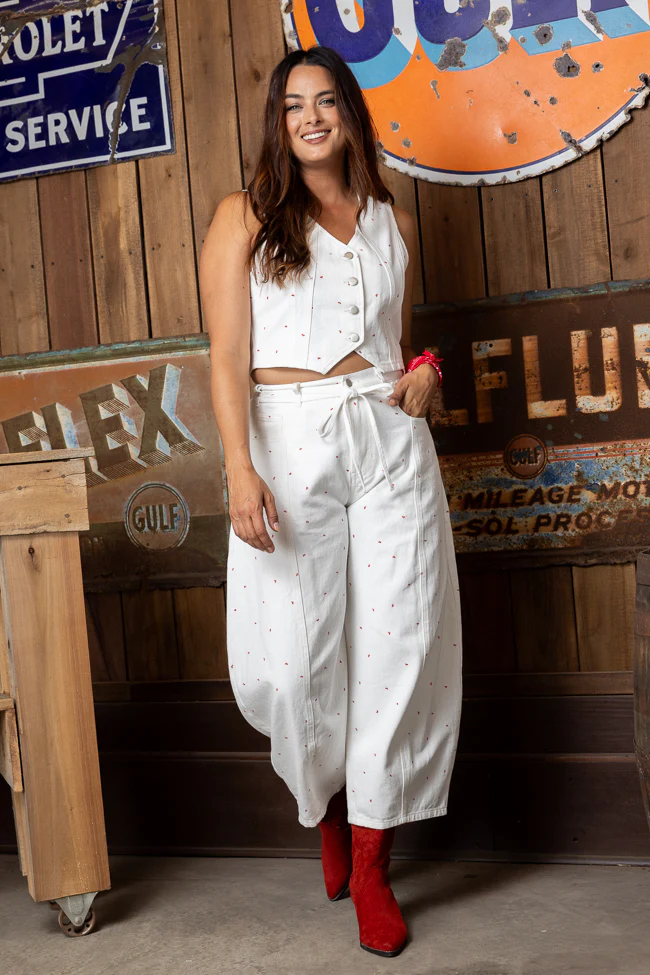 Eileen Bow Printed Barrel Jeans - Terpint
