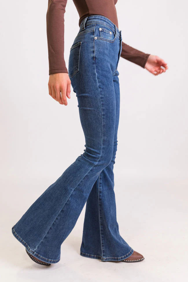 Maren Tall Dark Wash Stretchy Flare Jeans - Terpint