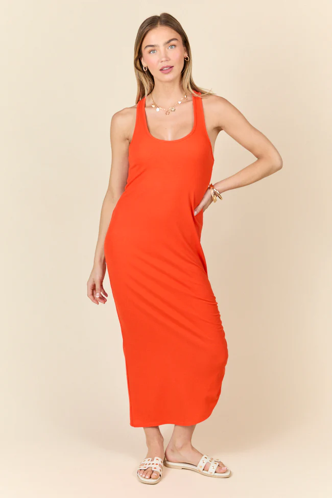 All The Reason Red Razor Back Knit Dress FINAL SALE - Terpint