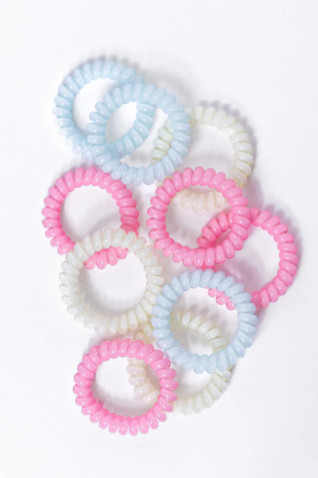 Rainbow Rubber Hair Ties Set FINAL SALE - Terpint