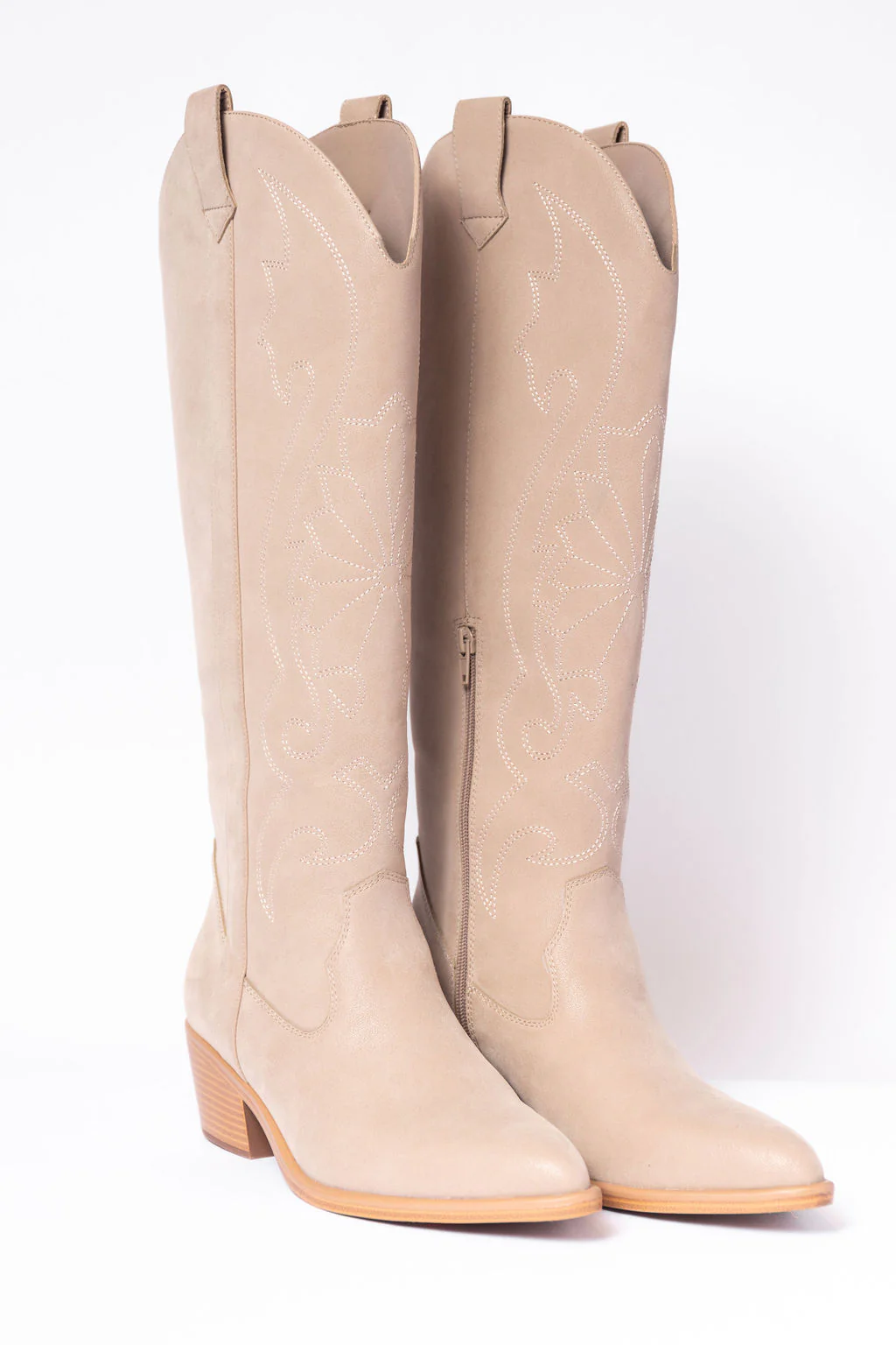 Shania Tan Tall Cowboy Boots - Terpint