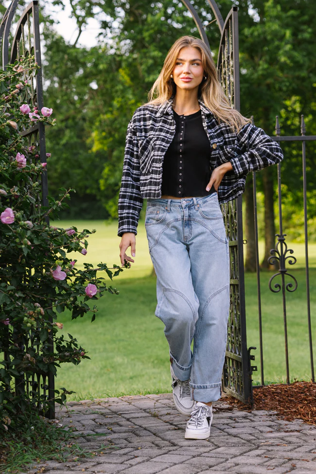 Gretchen Black Plaid Jacket - Terpint