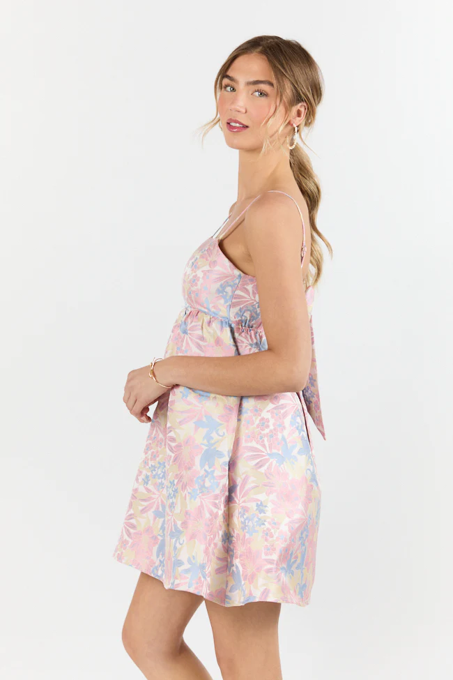 April Showers Multi Jacquard Printed Mini Dress FINAL SALE - Terpint
