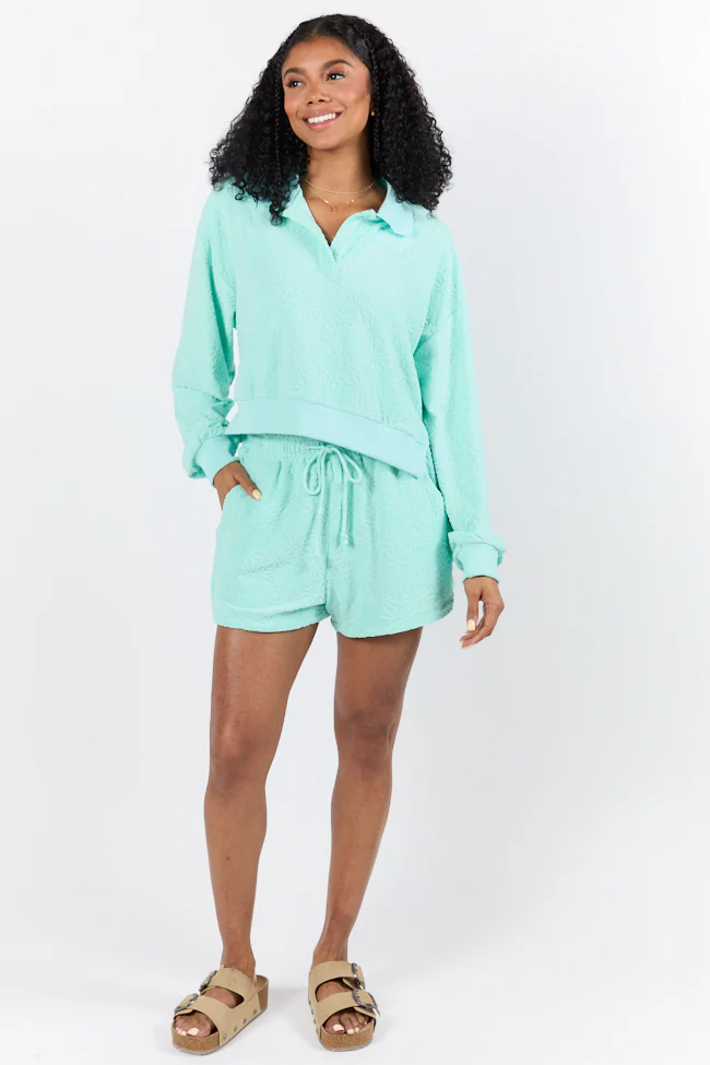 Hammock Haven Mint Textured Terry Knit Set FINAL SALE - Terpint