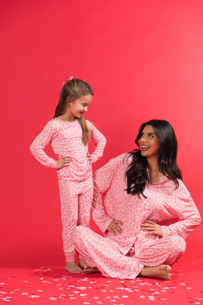 Kid's Sweet Dreams Pink Leopard Pajama Set FINAL SALE - Terpint