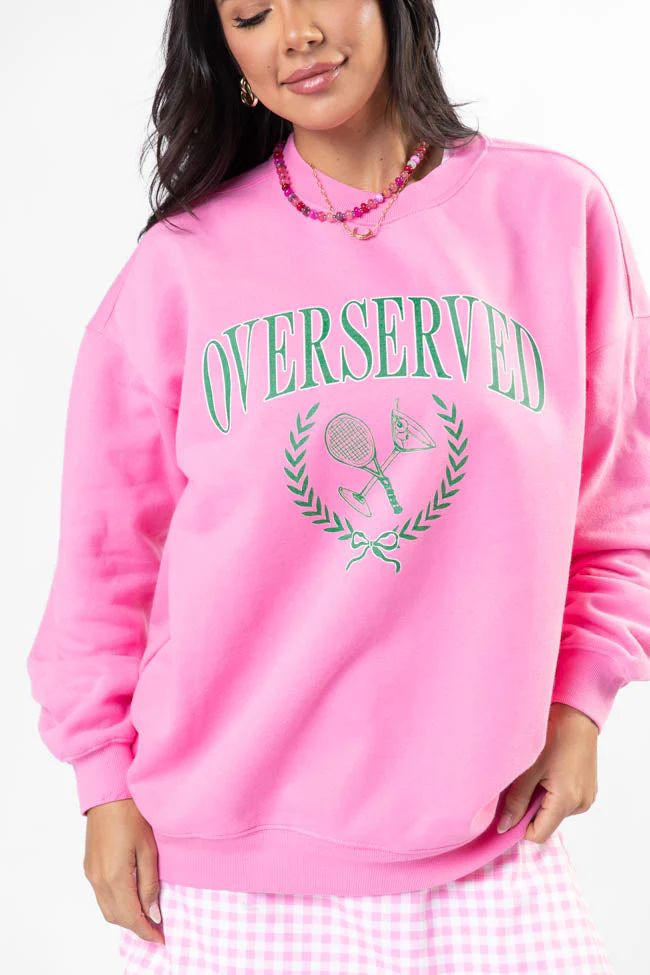 Overserved Pink Graphic Sweatshirt - Terpint