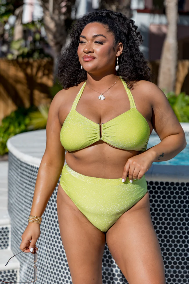 Classic Coastal Green Shimmer Bikini Bottoms FINAL SALE - Terpint