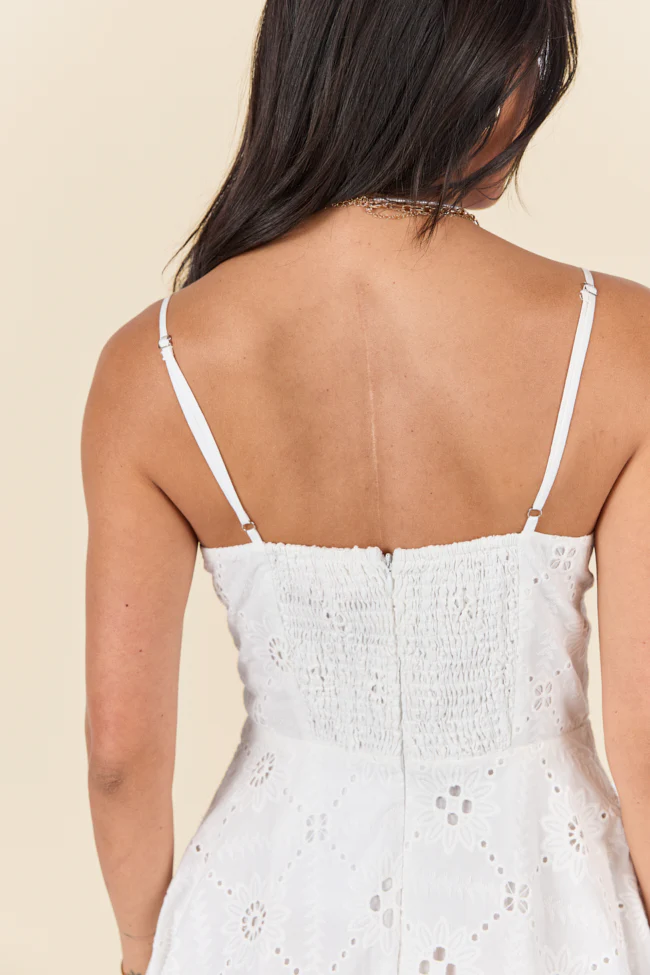 Short and Sweet White Eyelet Mini Dress FINAL SALE - Terpint