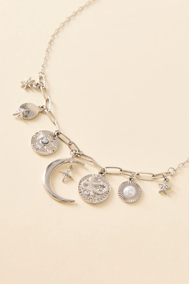 Celestial Charm Silver Necklace DOORBUSTER - Terpint