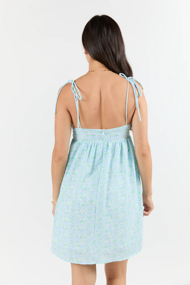 Blooming Bow Detail Multi Floral Mini Dress FINAL SALE - Terpint