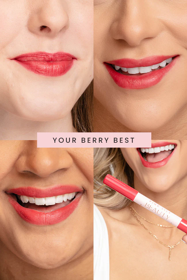 Pink Lily Beauty Double Bloom Dual Lipstick and Lip Liner - Your Berry Best FINAL SALE - Terpint