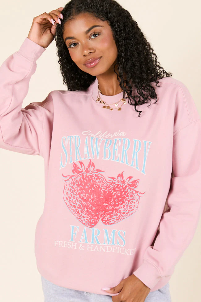 California Strawberry Farms Mauve Graphic Sweatshirt - Terpint