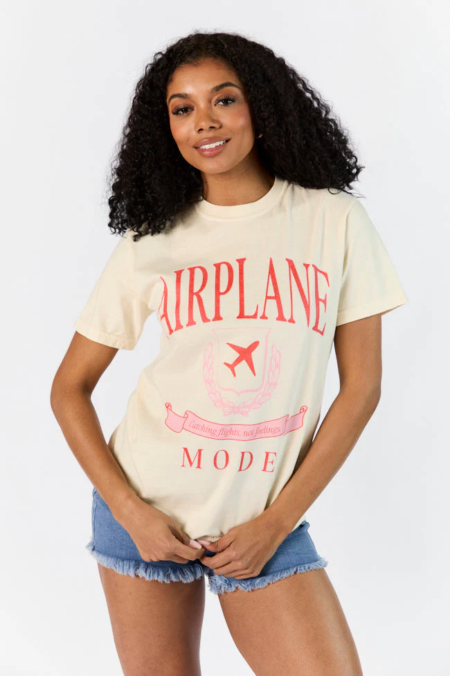 Airplane Mode Ivory Graphic Tee - Terpint