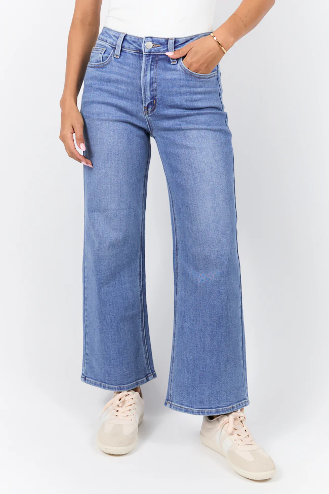 Mallory Medium Wash Ankle Length Straight Leg Jeans DOORBUSTER - Terpint