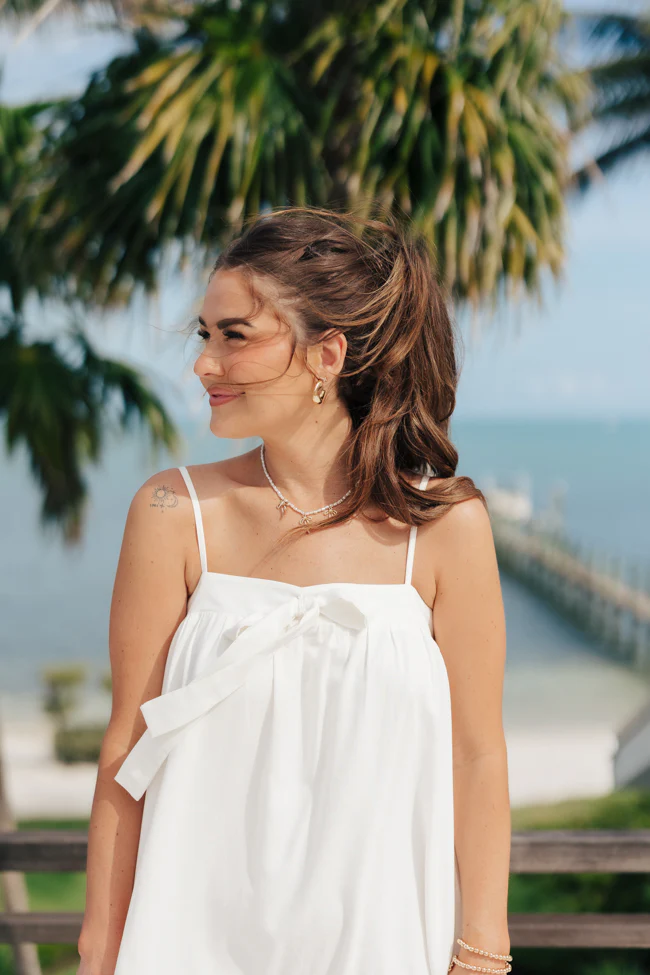 Saltwater Soul Ivory Lattice Mini Dress FINAL SALE - Terpint