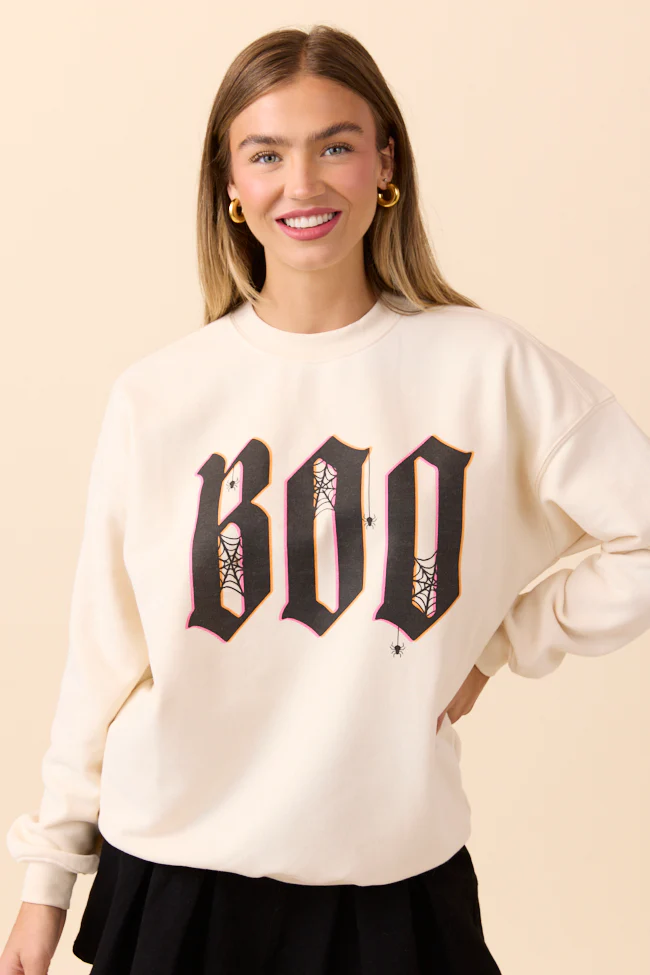 Boo Cream Graphic Sweatshirt - Terpint