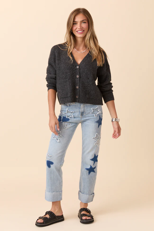 Kathryn Black Long Sleeve Cardigan - Terpint