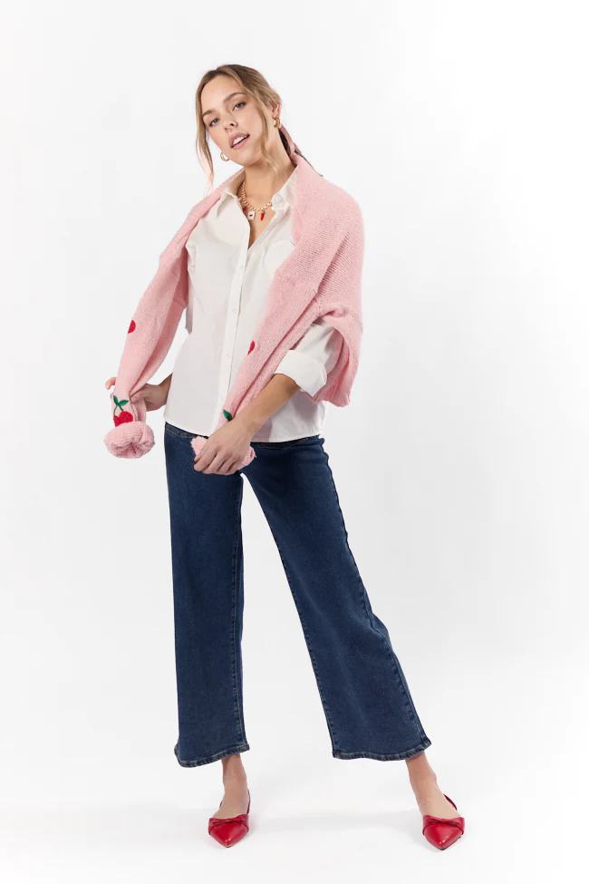All My Love Heart Pocket Ivory Button Down Blouse FINAL SALE - Terpint