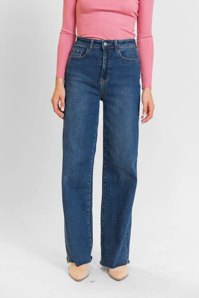 Kelsea Dark Wash Wide Leg Tall Jeans FINAL SALE - Terpint