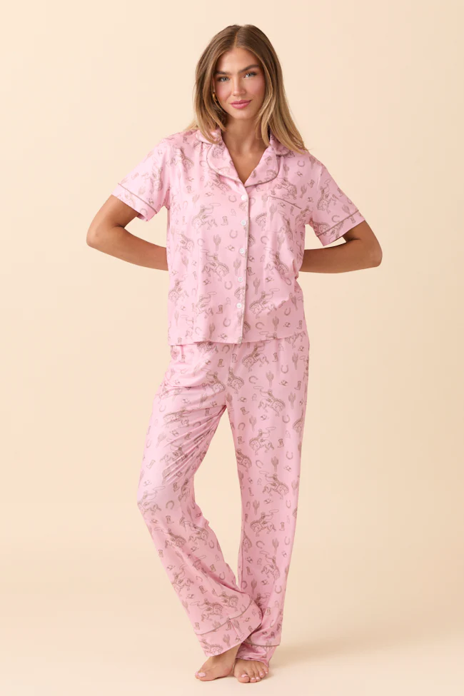 Helena Pink Western Icon Pajama Set DOORBUSTER - Terpint