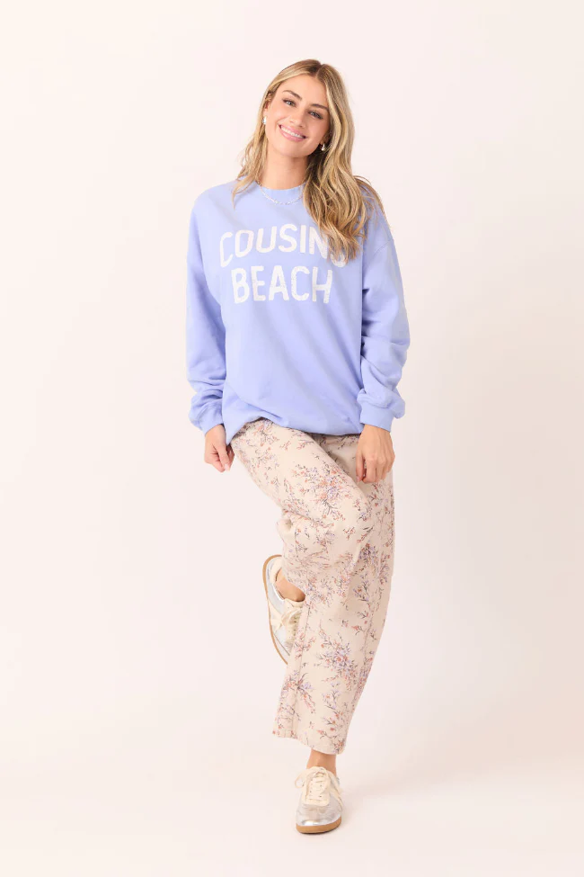 Cousins Beach Periwinkle Graphic Sweatshirt - Terpint