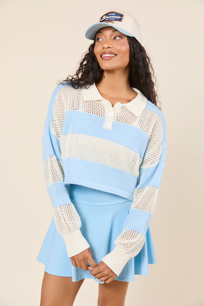 By The Rules Striped Knit Rugby Sweater - Terpint