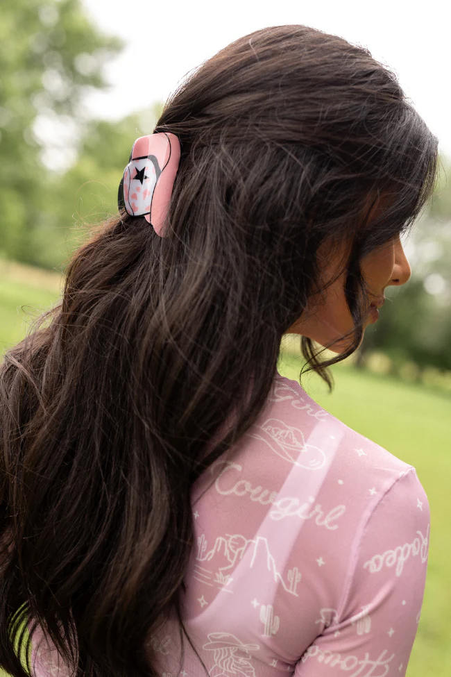 Mariah Pink Cowboy Hat Claw Clip - Terpint