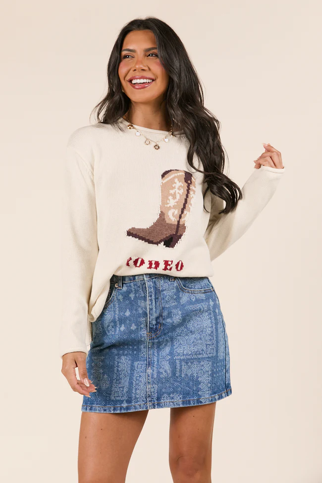 Thea Bandana Print Denim Skirt DOORBUSTER - Terpint