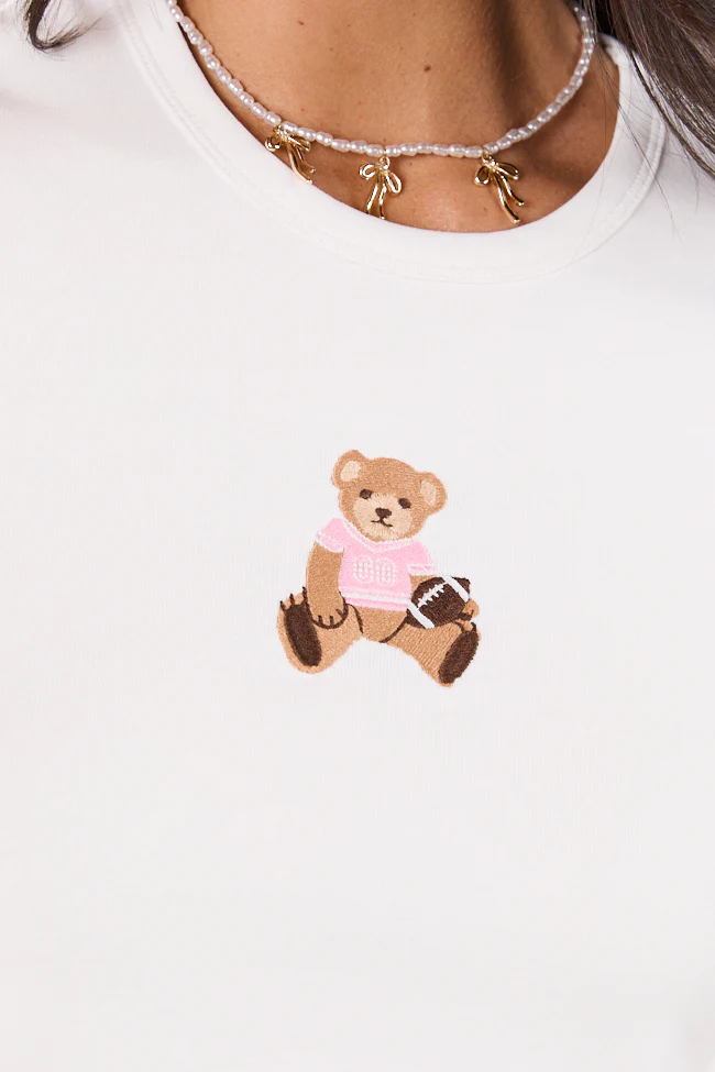 Brenda Pink Jersey Bear Tee - Terpint