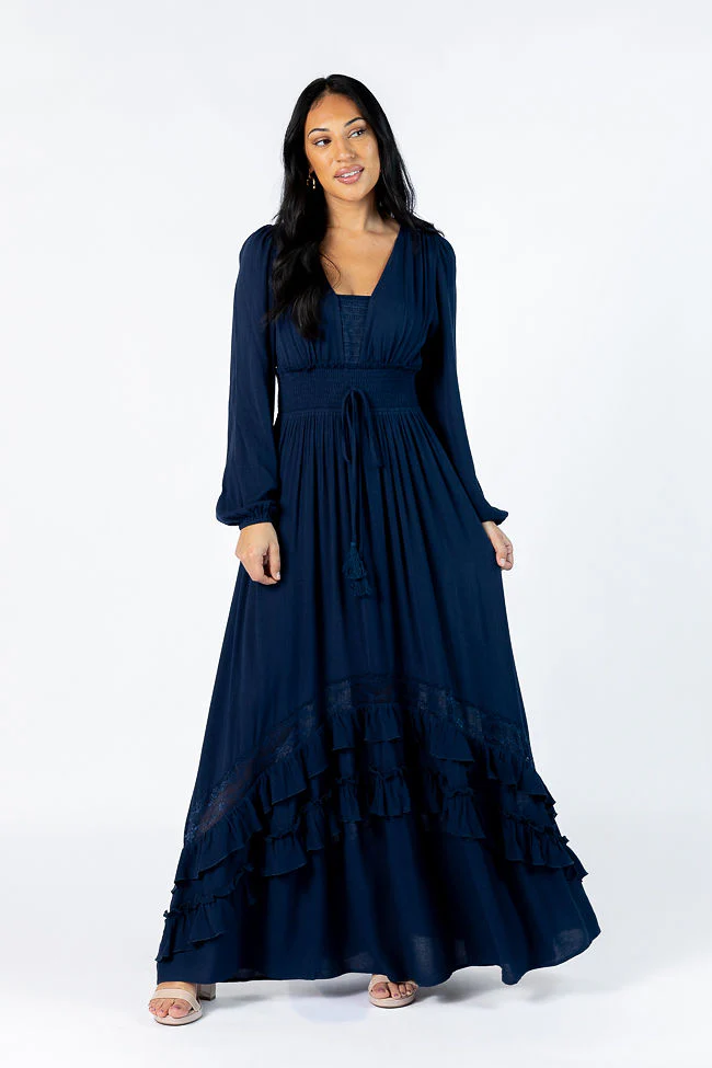 Lucky To Have You Navy Maxi Dress SALE - Terpint