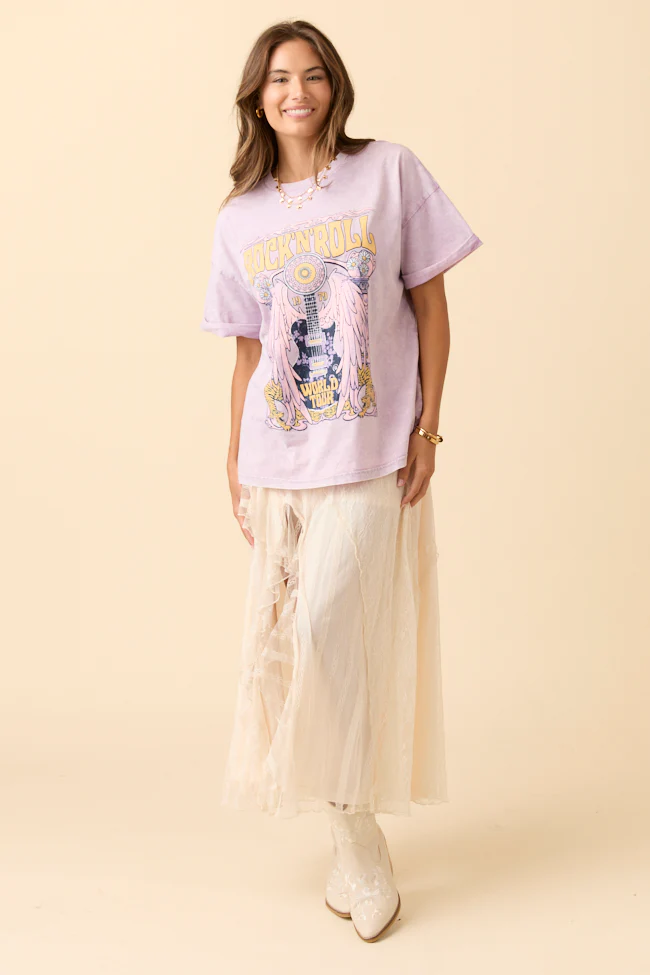 Zutter Rock N' Roll Lavender Graphic Tee - Terpint