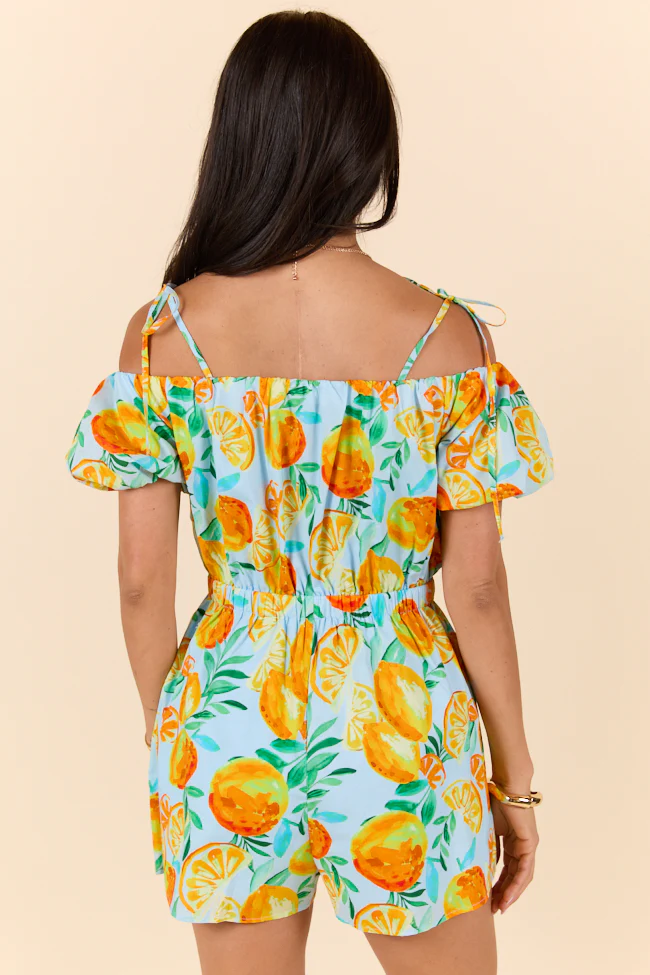Easy Peasy Citrus Print Romper FINAL SALE - Terpint