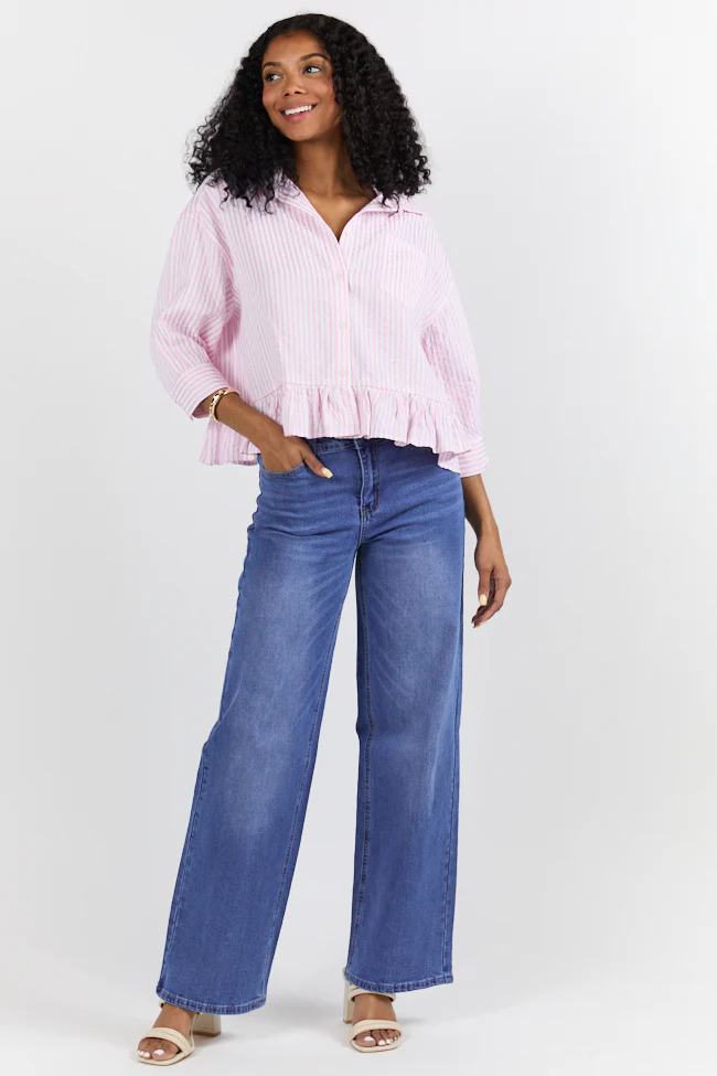Monica Medium Wash Relaxed Jeans FINAL SALE - Terpint