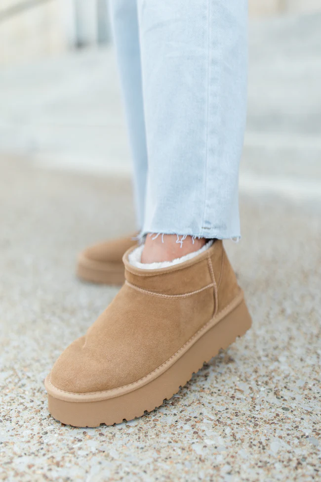 Georgia Chestnut Platform Mini Boots FINAL SALE - Terpint