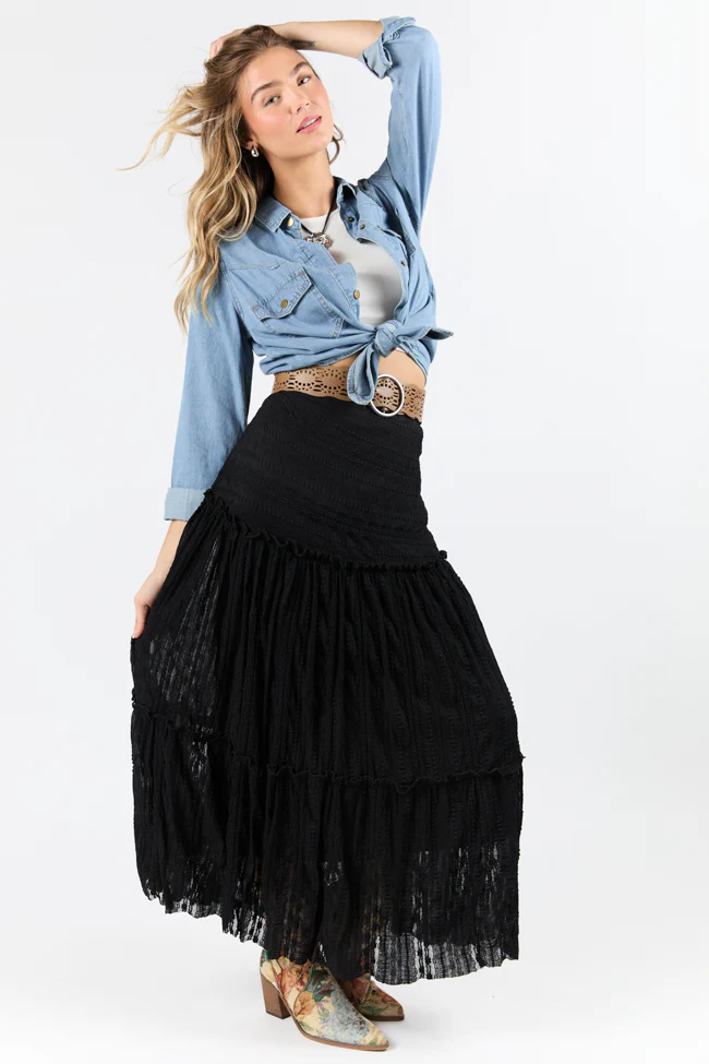 Gussied Up Yoke Detail Chambray Button Down Shirt - Terpint