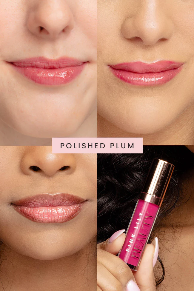 Pink Lily Beauty Blooming Gloss Tinted Lip Oil - Polished Plum FINAL SALE - Terpint