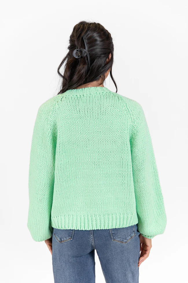 Apres Party Green Sweater FINAL SALE - Terpint
