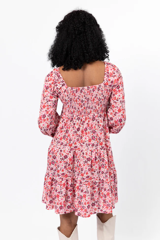 All About You Multi Smocked Knit Floral Dress FINAL SALE - Terpint
