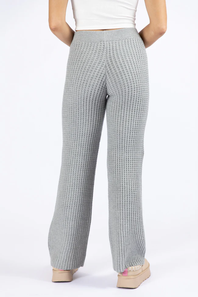 This Is Why Charcoal Thermal Waffle Knit Pants FINAL SALE - Terpint