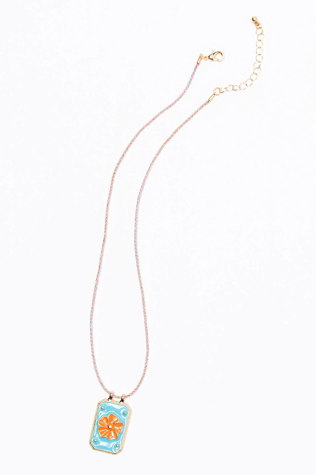 Orange Flower Tag Necklace FINAL SALE - Terpint