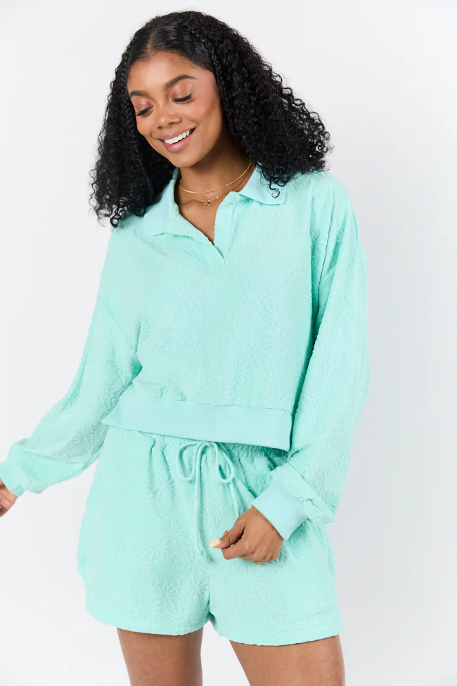 Hammock Haven Mint Textured Terry Knit Set FINAL SALE - Terpint