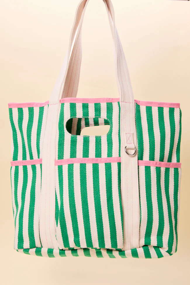 Ty Green Varsity Stripe Tote - Terpint