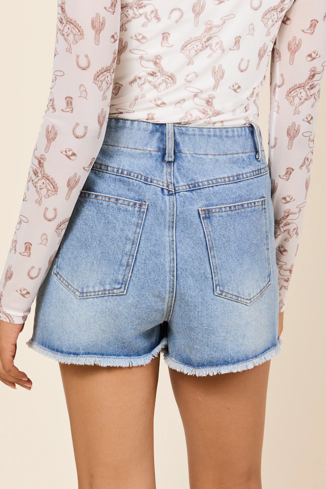 Stacy Light Wash Tie Denim Skort - Terpint