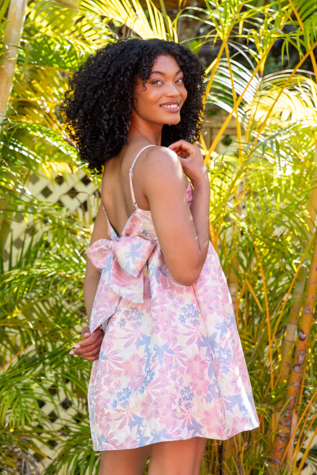 April Showers Multi Jacquard Printed Mini Dress FINAL SALE - Terpint