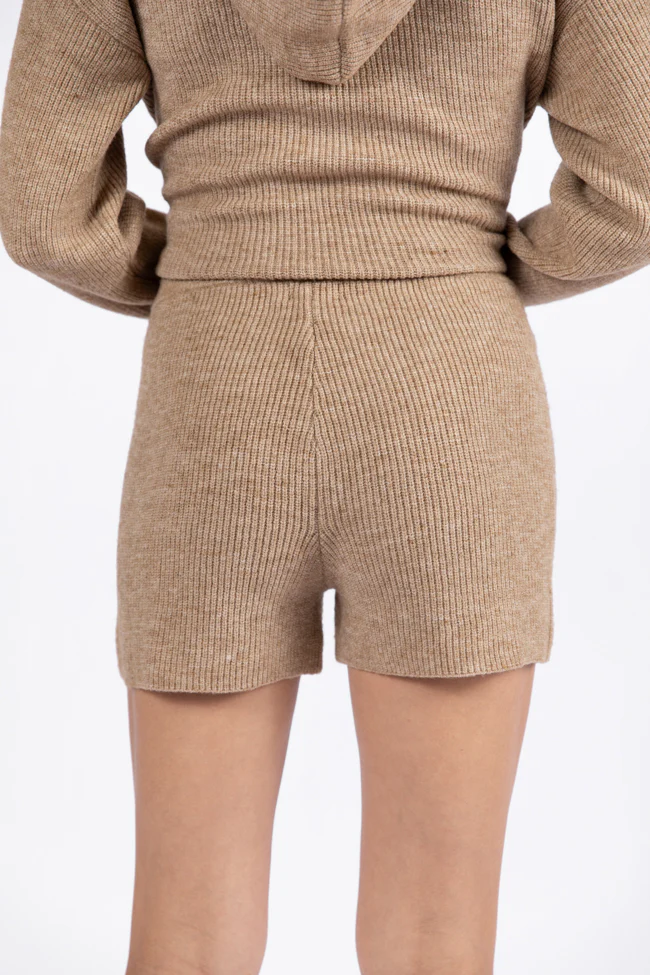 Cloud Chaser Mocha Sweater Knit Shorts FINAL SALE - Terpint